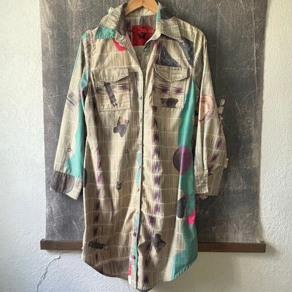THEBE MAGUGU Sangoma Bone Printed Shirtdress Size Large - Picture 6 of 15